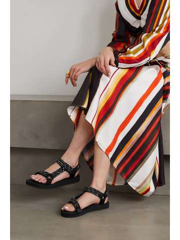 ARIZONA LOVE Trekky Plateausandalen aus Canvas mit Ketten