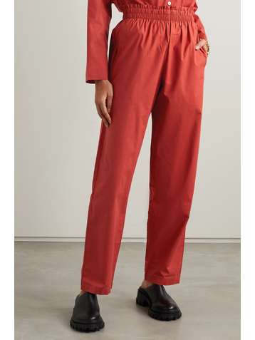 LESET Eve cotton-poplin pants