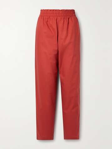 LESET Eve cotton-poplin pants