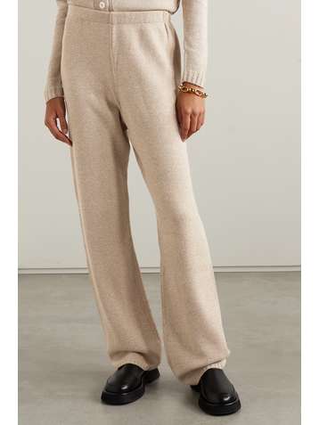 LESET Zoe knitted wide-leg pants