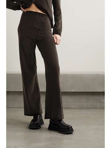 LESET Sophie cotton-blend corduroy wide-leg pants