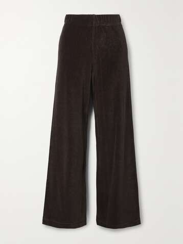 LESET Sophie cotton-blend corduroy wide-leg pants