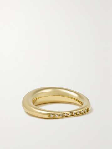 LAUREN RUBINSKI 14-karat gold diamond ring
