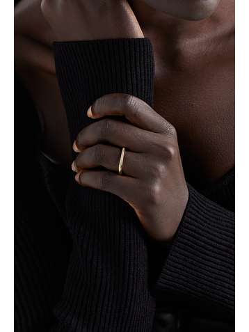 LAUREN RUBINSKI 14-karat gold diamond ring
