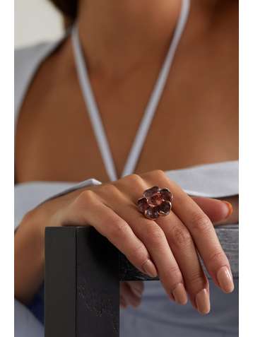IRENE NEUWIRTH Tropical Flower 18-karat rose gold tourmaline ring