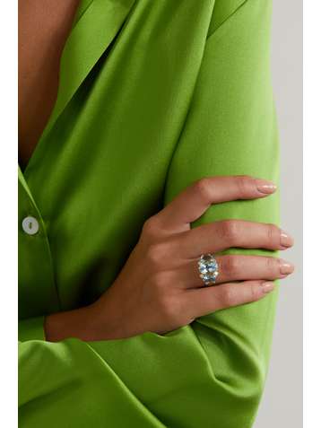 IRENE NEUWIRTH Gemmy Gem 18-karat gold, aquamarine and diamond ring