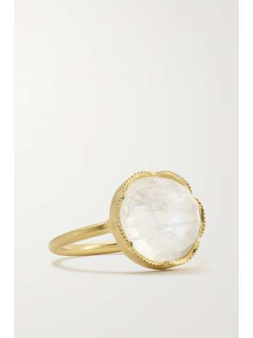 IRENE NEUWIRTH Classic 18-karat gold moonstone ring