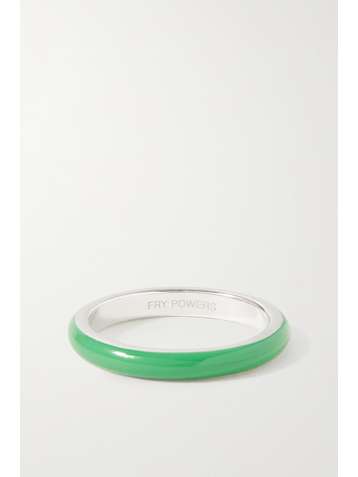FRY POWERS Unicorn Rainbow Ring aus Silber mit Emaille