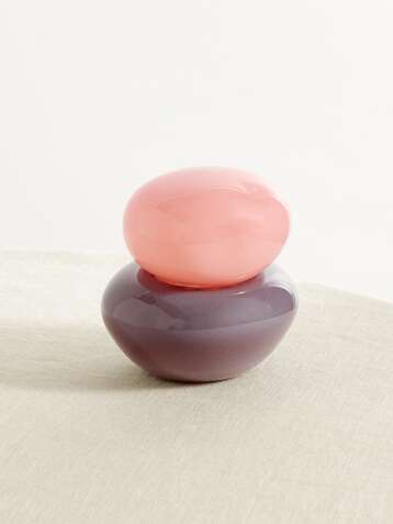 HELLE MARDAHL Bonbonniere stacked two-tone glass dish