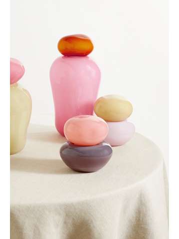 HELLE MARDAHL Bonbonniere stacked two-tone glass dish