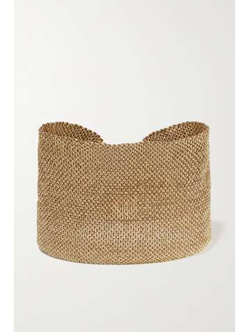 CAROLINA BUCCI 5cm 18-karat gold and silk bracelet