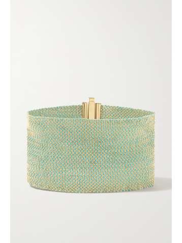 CAROLINA BUCCI 18-karat gold and silk bracelet