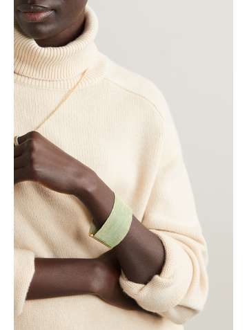 CAROLINA BUCCI 18-karat gold and silk bracelet