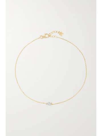 MATEO 14-karat gold diamond anklet