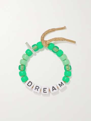LAUREN RUBINSKI Dream Armband aus Lurex® mit Zierperlen