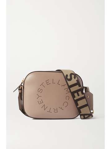 STELLA MCCARTNEY Perforated vegetarian leather camera bag