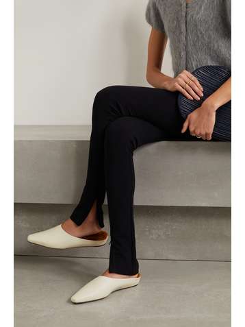 NEOUS + NET SUSTAIN Alba shearling-lined leather slippers