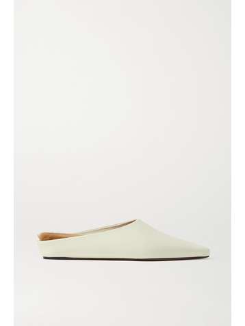 NEOUS + NET SUSTAIN Alba shearling-lined leather slippers