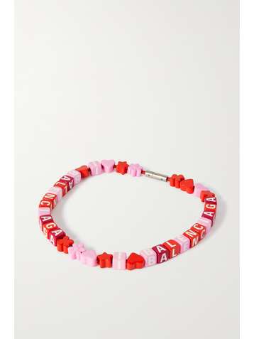 BALENCIAGA Toy silver-tone beaded choker