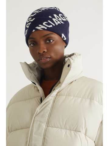 BALENCIAGA Intarsia wool-blend beanie