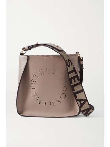 STELLA MCCARTNEY Tiny perforated vegetarian leather shoulder bag