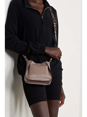 STELLA MCCARTNEY Tiny perforated vegetarian leather shoulder bag