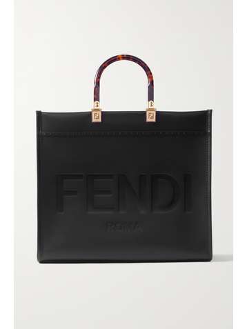 FENDI Sunshine medium debossed leather tote