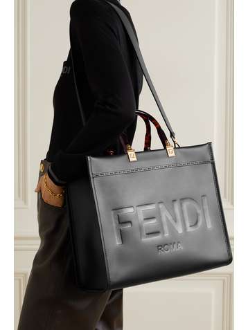 FENDI Sunshine medium debossed leather tote