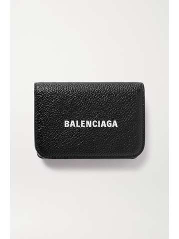 BALENCIAGA Mini Portemonnaie aus strukturiertem Leder mit Print
