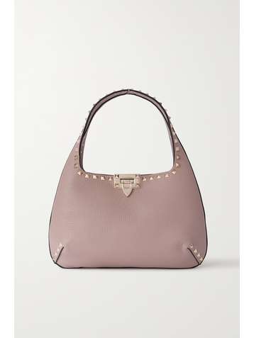 VALENTINO Valentino Garavani Rockstud small textured-leather tote