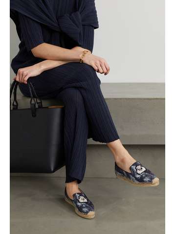 CHRISTIAN LOUBOUTIN Nanou Orlato logo-embroidered tie-dyed canvas espadrilles