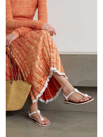 CHRISTIAN LOUBOUTIN Embellished croc-effect leather sandals