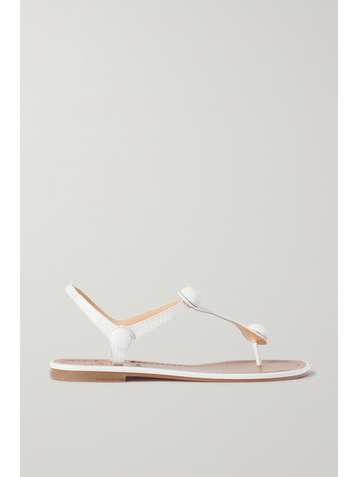 CHRISTIAN LOUBOUTIN Embellished croc-effect leather sandals