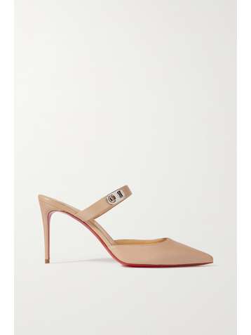 CHRISTIAN LOUBOUTIN Choc Lock 85 leather mules
