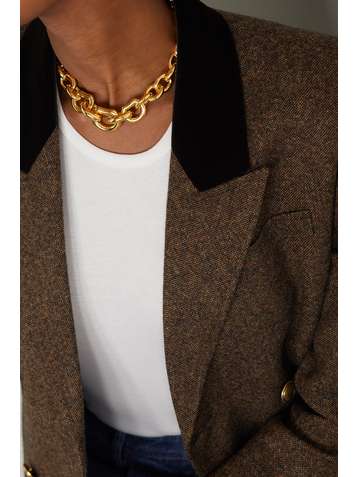 SAINT LAURENT Gold-tone necklace