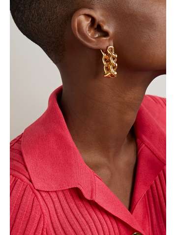 BOTTEGA VENETA Boucles d'oreilles en plaqué or