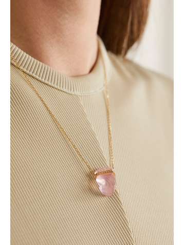 JIA JIA 14-karat gold, quartz and diamond necklace