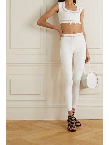 ALAÏA Editions stretch-knit leggings