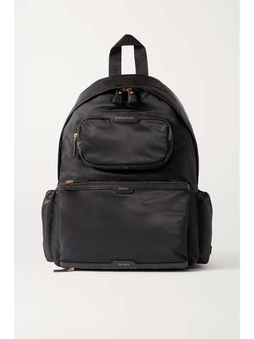 ANYA HINDMARCH Cycling leather-trimmed shell backpack