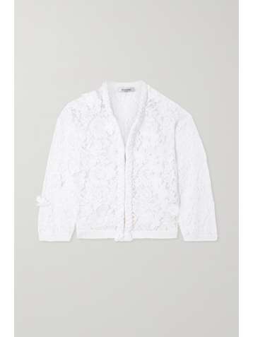 VALENTINO Appliquéd corded lace jacket