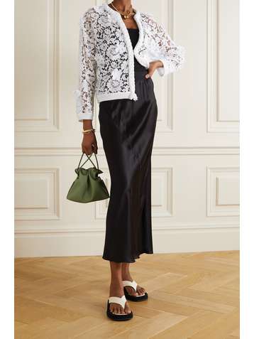 VALENTINO Appliquéd corded lace jacket
