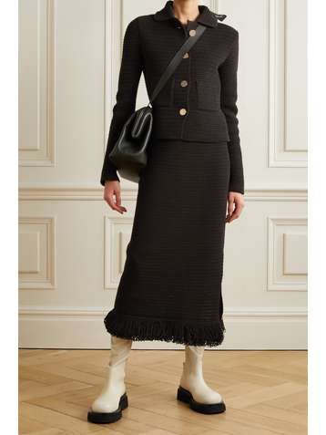 BOTTEGA VENETA Crocheted cotton-blend jacket