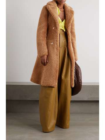 BOTTEGA VENETA Belted shearling coat