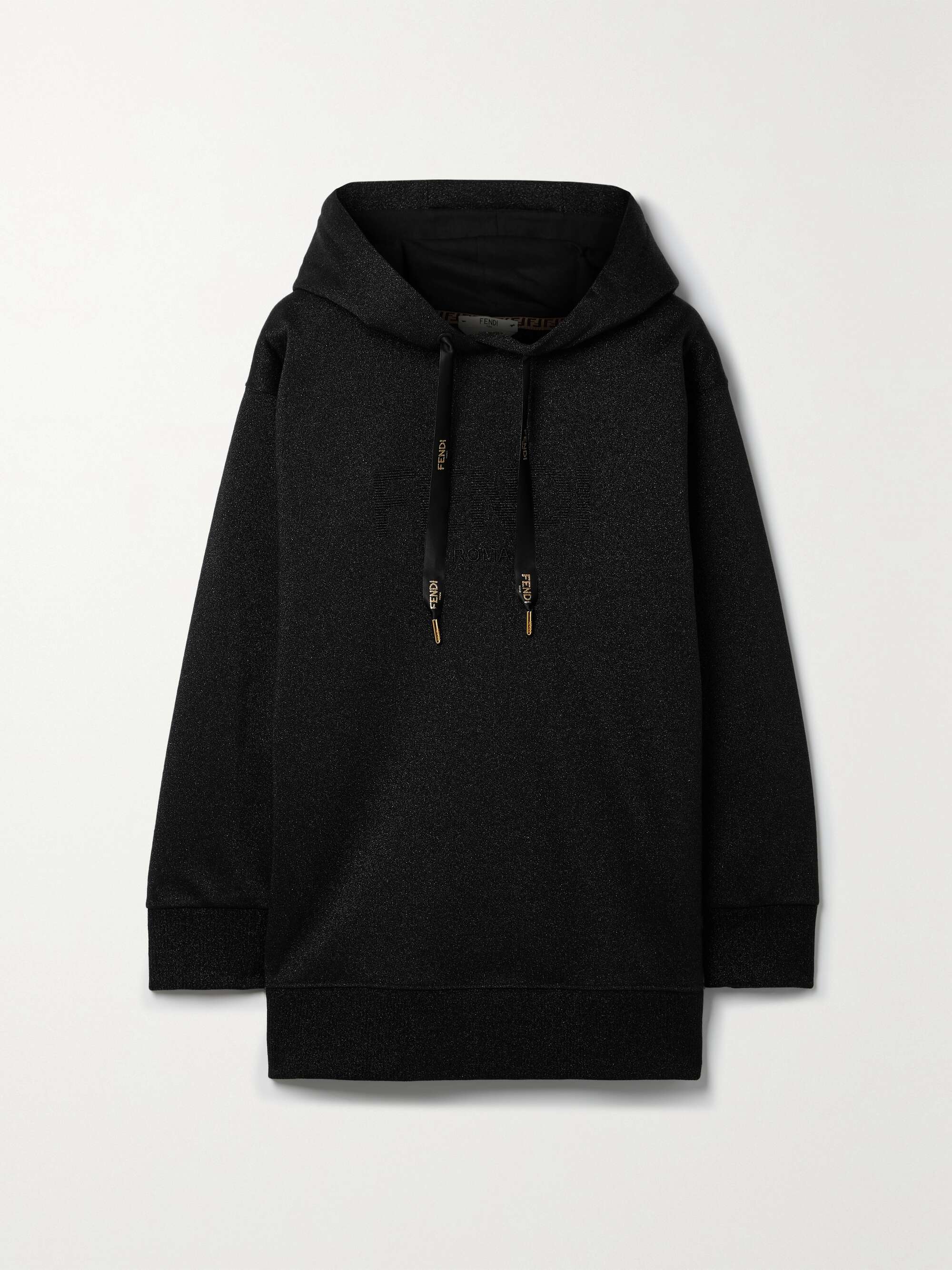 Embossed metallic jersey hoodie | FENDI 
