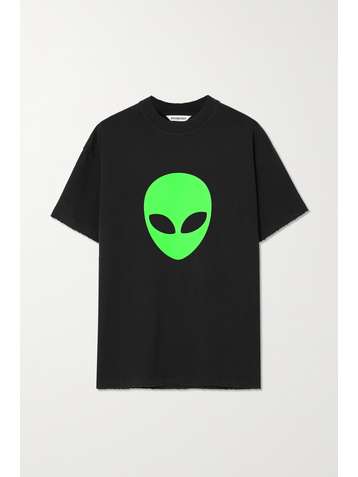 BALENCIAGA Printed cotton-jersey T-shirt