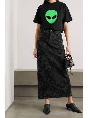 BALENCIAGA Printed cotton-jersey T-shirt