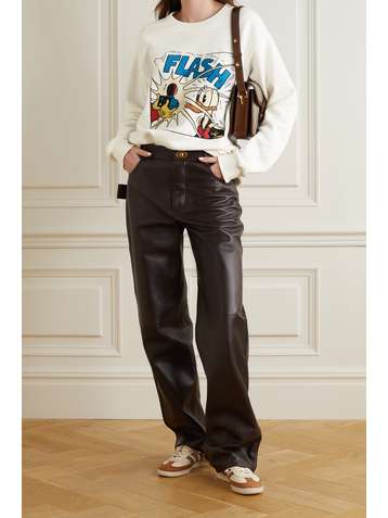 GUCCI + NET SUSTAIN + Disney embroidered organic cotton-jersey sweatshirt