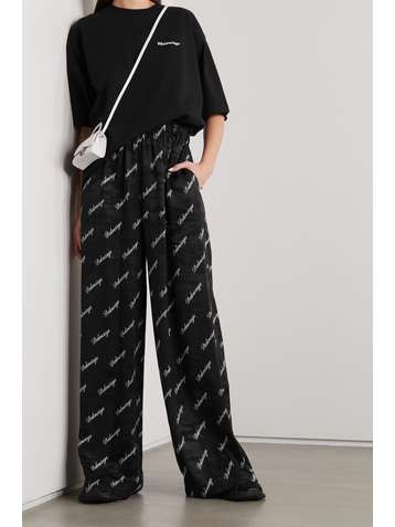 BALENCIAGA Oversized embroidered cotton-jersey T-shirt