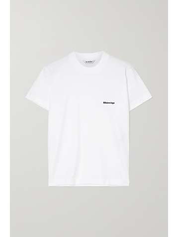 BALENCIAGA Embroidered cotton-jersey T-shirt
