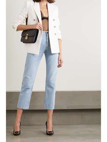 SAINT LAURENT Double-breasted virgin wool blazer